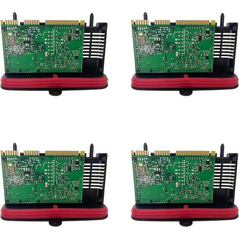 Quattro moduli driver TMS per fari (63117355073, 7316187) per centraline di controllo ballast xenon di BMW Serie 3, Serie 4, Serie 5, X5 e X6 (modelli 2012-2019).