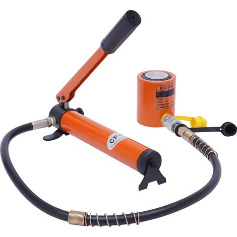Ensemble de Pompe à Vérin Hydraulique, Fonctionnement Manuel, Pression de 70 MPa, Orange (1/2)