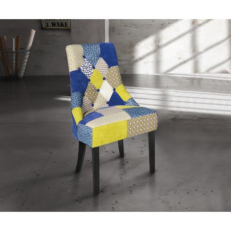 Poltrona da camera imbottita in tessuto patchwork WILLY (1/2)