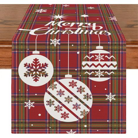 Runner natalizio da tavola decorativo per Natale Rosso 40x140 cm (1/5)