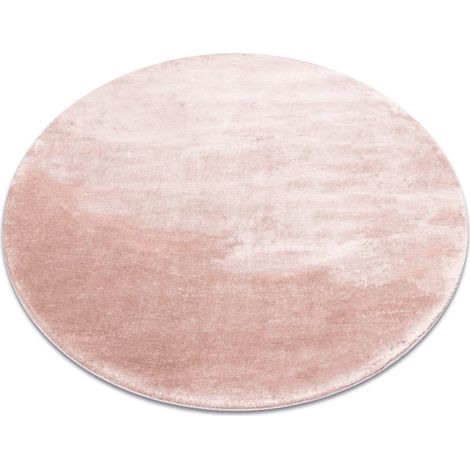 Tappeto BUNNY cercle rosa 8, peluche IMITAZIONE PELLICCIA DI CONIGLIO pink rotondo 120 cm