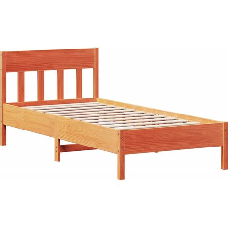 Maison Exclusive - Letto senza Materasso Marrone Cera 90x200 cm Legno di Pino