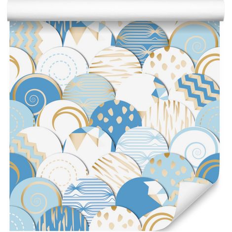 Papier peint à motifs colorés pour salon et chambre 50x1000 cm (1/5)