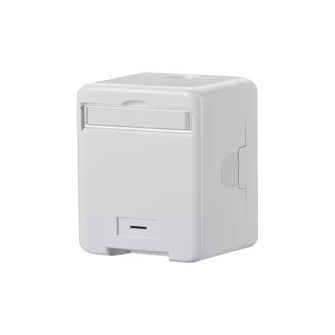 Metz Connect Keystone Anschlussdose AP 1 Port unbestückt reinweiß 1309140002KE (1/2)