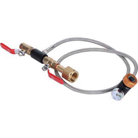 Universeller externer Adapter für G5/8-14 36-Zoll-CO2-Schlauch, doppeltes PTFE-Sodaventil mit ASA3000psi-Manometer (1/5)