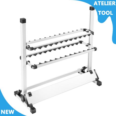 ATELIER Rack à cannes de pêche à 24 tiges en alliage d'aluminium indépendant pour placer des cannes de pêche affichées (1/5)