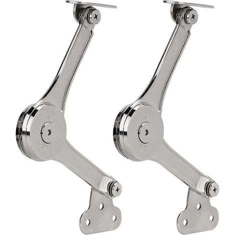 2pcs Heavy Duty Lid Support Hinges Soft Close Folding Lid Stay Hinge Keep Lid Hinge Open for Cabinet (1/4)