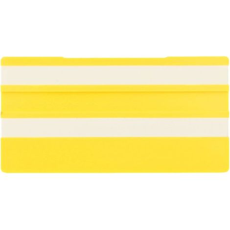 Simplex Écriteaux vides, 100 x 50 mm, jaune avec 2 languettes vides