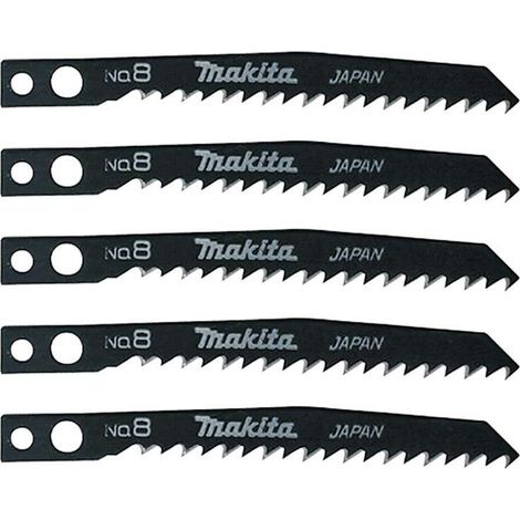 Makita – Lame de scie sauteuse pour bois, contre-plaqué et PVC – Longueur utile 60 mm – Denture 8 – Lot de 5 – A85911