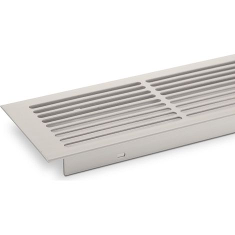 SOTECH 2 Stück Lüftungsgitter Lochblech 500 x 86 mm Silber EV1 Lochgitter Stegblech