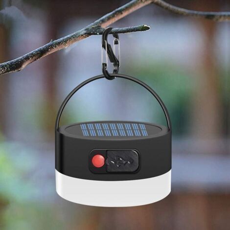 2in1 Rechargeable Camping Lantern - Mini Portable LED Lantern - Solar 2000mAh Battery - Waterproof - Camping Hiking (1/5)
