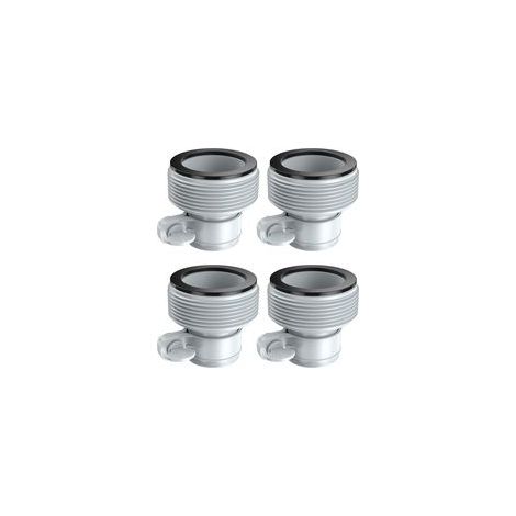 Lot de 4 adaptateurs de tuyau de piscine, raccord de rechange pour pompe à filtre pour pompe à raccord fileté de 1,5/1,25"