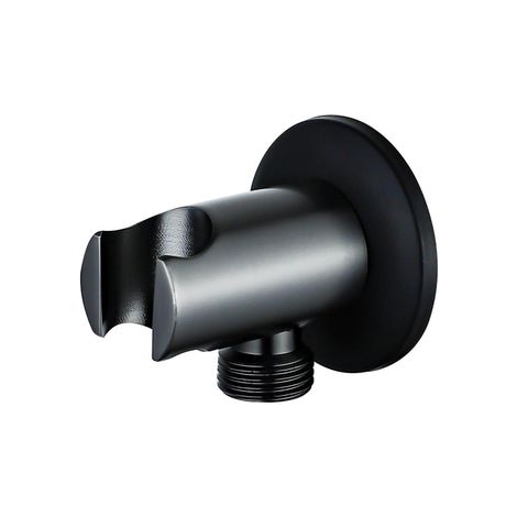 FugaFlow Eccelente Sobrado Coude mural avec rosace ronde Gunmetal (1/4)