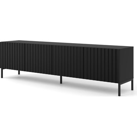 MOBILE WAVE PORTA TV 200 4D NERO OPACO GAMBE NERE