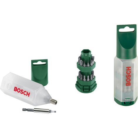 Set inserti per avvitatore 25 pezzi con portainserto e giravite Bosch Big Bit 25 pezzi (1/5)