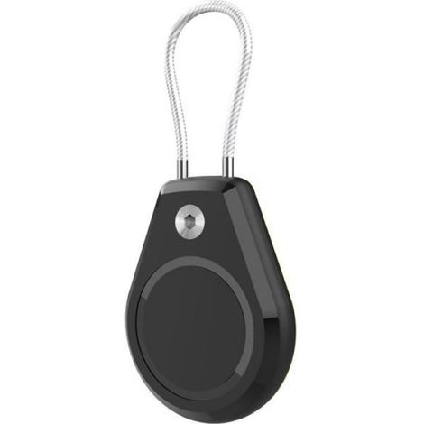 Etui Airtag - Etanche - Câble Acier Inoxydable - Compatible Apple AirTag - Noir - 1 Pièce (1/5)