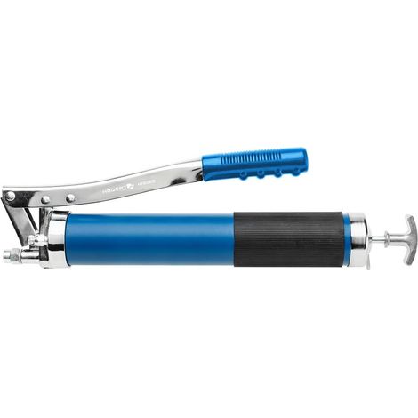 HÖGERT TECHNIK Pistola de engrase 10000 PSI, manual 600 g, con palanca y tubo de presión, dosificación precisa, manguera para lubricación sencilla