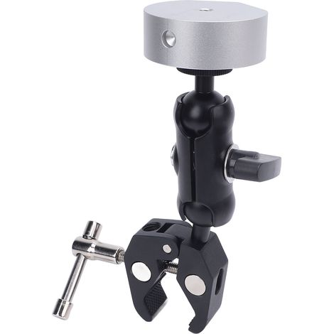 Support de fixation à pince satellite en alliage d'aluminium réglable pour mini camping-car mât yacht argent (1/5)