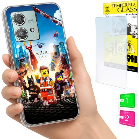 Coque pour Motorola Edge 40 Neo avec protection photo, coque arrière et verre trempé 9H (1/5)