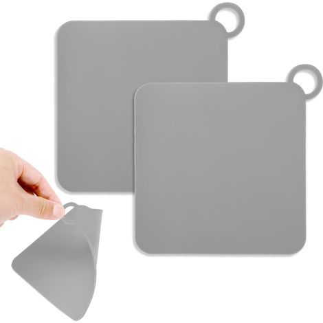 Set mit 2 Silikon-Badewannenstöpseln, Geruchsneutralisierungsmatten, Duschstöpseln, geruchsneutralisierenden Bodenmatten für Küche, Bad und Waschküche (12 x 12 cm)