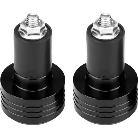 Embouts de Guidon Paire de Prises 22mm Poignée de Moto Universelle en Aluminium(Black) (1/4)