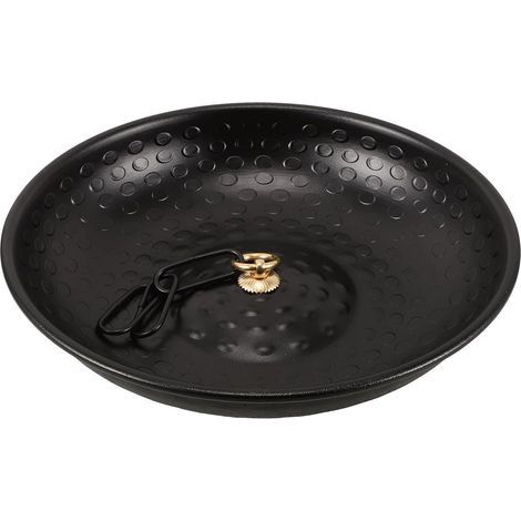 Black Aluminum Alloy Basin, Elegant and Functional Decorative Tray for Rain Chain, Efficiently Guides Water for Garden, Terrace or Balcony (1/4)