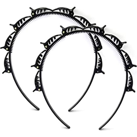 2 serre-têtes avec pinces pour coiffure rapide et stylée (1/4)
