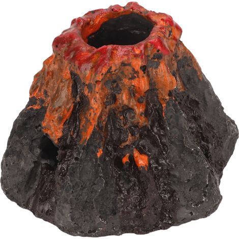 Ornement de volcan pour aquarium, simulation réaliste, décoration en résine, pierre à bulles pour aquarium (1/5)