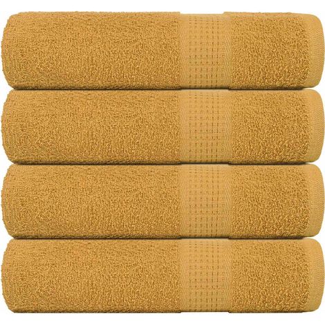 Serviettes FROGN, lot de 4, couleur or, 50x100 cm, 360 g/m²
