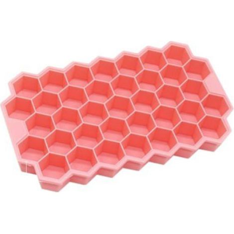Moule à glaçons en silicone avec couvercle, lot de 2, rose
