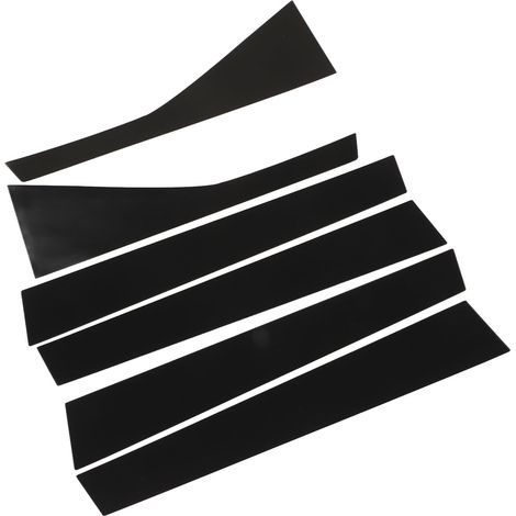 6PCS garnitures de montants de porte et fenêtre PC noir brillant moulures de pilier de vitre remplacement pour JAZZ 2004-2007 (1/5)