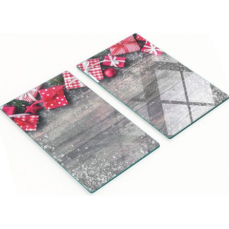 Tablas de cocina de vidrio templado con motivos navide帽os, 2 x 30 x 52 cm. (1/5)