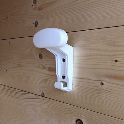 Gancio appendiabiti in plastica bianco (1/2)