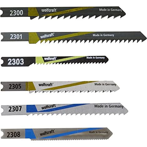 wolfcraft Set di lame per seghetti alternativi da 10 pezzi, attacco a U I 2356000 (1/4)