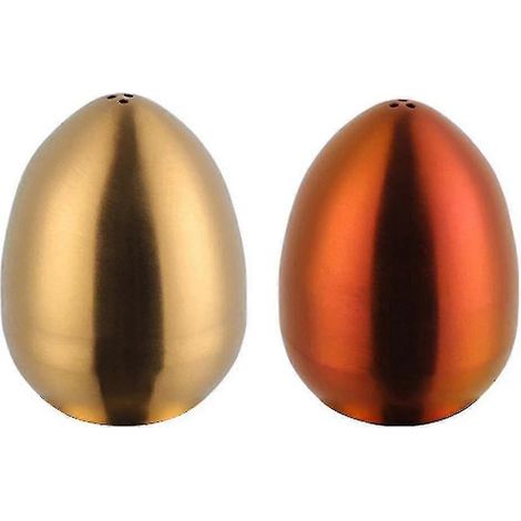 Pot à assaisonnement pour œufs en acier inoxydable, salière et poivrière de cuisine à trois trous - 26-Gold Magic Red (1/5)
