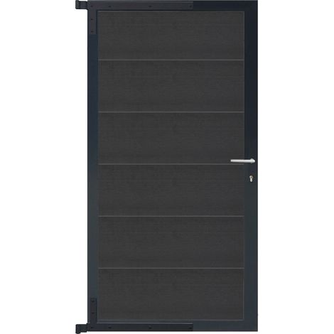 ELZE-Tor-Komplettset 90 x 173 cm, Füllung anthrazit