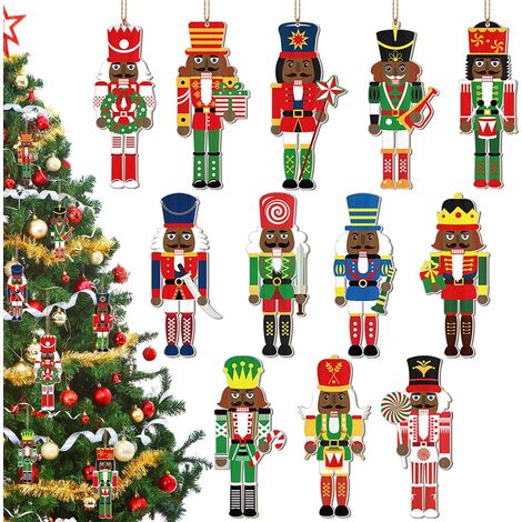 Lot de 36 décorations de Noël casse-noisettes noires pour (1/5)