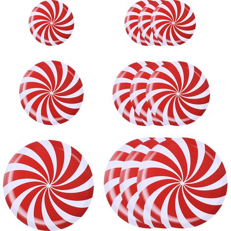 12 autocollants muraux et de sol amovibles motifs bonbons dessins animés décorations de Noël maison (1/5)