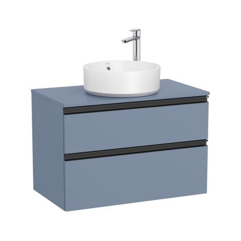 CONJUNTO MUEBLE THE GAP 800X460 PARA LAVABO SOBRE ENCIMERA AZUL MATE