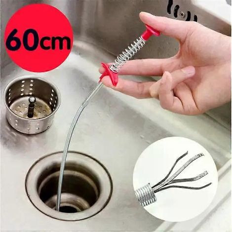 Pince de nettoyage multifonctionnelle de 60 cm pour évier de cuisine, outil de nettoyage et de débouchage des éviers. (1/4)