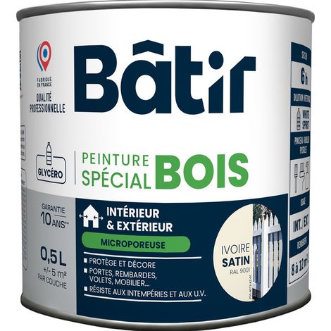 P/legno Sat 0,5l Ivoire Ral9001