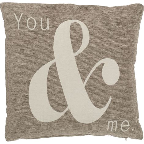 Premier Housewares Natural 'You & Me' Words Cushion