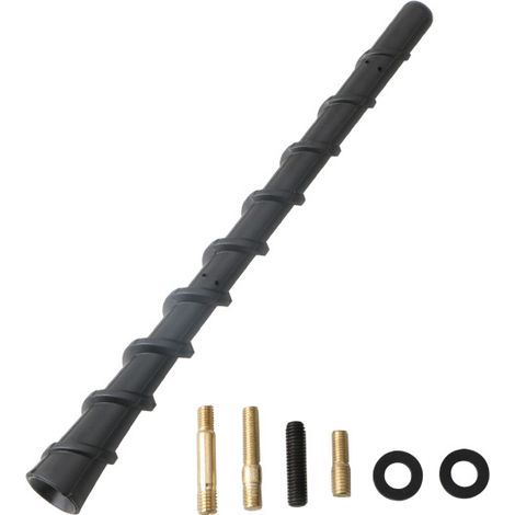 BRAVIX Antenne Radio Voiture Auto Courte Amplifiée Autoradio, 176CM Toit Antenne Remplacement pour Stéréo Auto Camion Véhicule, FM AM Antenne Hélicoïdale Tige Antenne Mât (1/4)