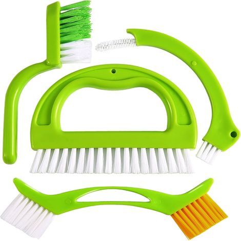 Brosse de nettoyage de coulis Brosse de nettoyage des joints de carrelage avec poils en nylon Excellente utilisation pour un nettoyage en profondeur, paquet 4 en 1 (1/5)