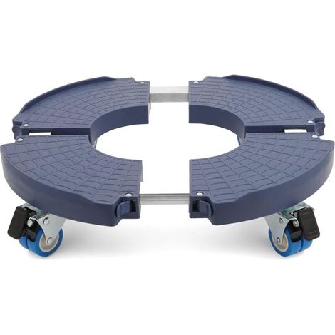 Porte Plante a Roulettes Rotation à 360°, Capacité De 200 KG, Plateau Roulant Réglable Ø 40-54cm, Support de Pot de Fleur pour Intérieur à Extérieur, Plante,Pied de Parasol,Poubelle,Bleu