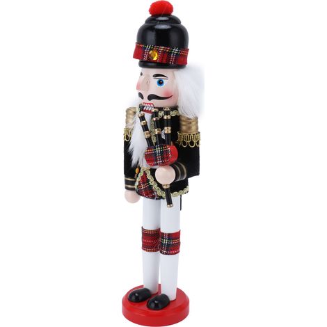 Poupée Soldat Casse-Noisette en Bois Artisanal, Décor Ornement de Noël pour Cave à Vin, Figurine 14cm (1/5)