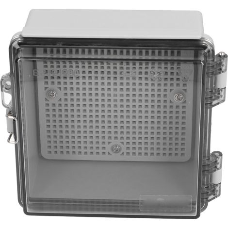 Boîte de jonction étanche IP67, couvercle transparent à charnière, boîtier électrique en plastique ABS avec plaque de montage pour extérieur (1/5)