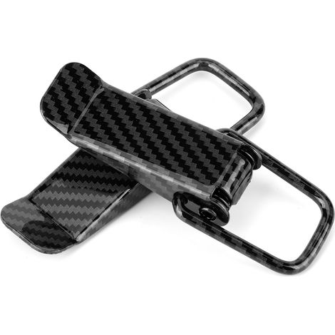Universeller Karabinerhaken mit Schnellverschluss für Pkw und Lkw, schwarze Carbonfaser-Textur (1/5)