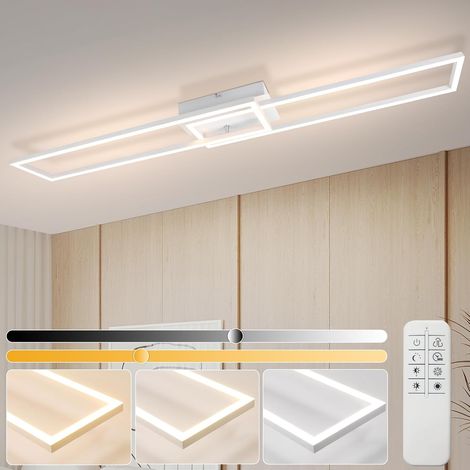 Lámpara de techo LED GBLY para salón, cocina, con mando a distancia, diseño moderno, para salón, 3000K-6500K, dormitorio, iluminación geométrica de techo de 36 W (1/5)