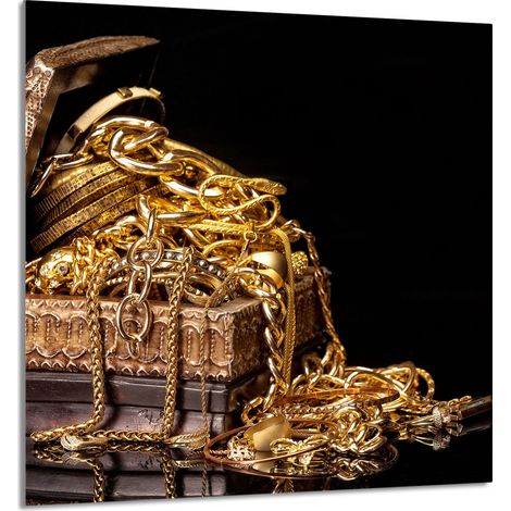 Panneau de verre pour cuisine 60x65 Or (1/5)